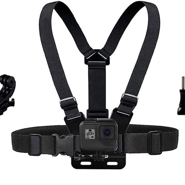 Chest Mount Camera Strap Harness Fit For GoPro HERO 3 4 5 6 7 8 9 10 with J Hook & 2 screws