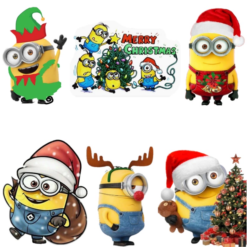 Minions Christmas Bundle for Holidays Minions Sticker Bundle, Instant ...