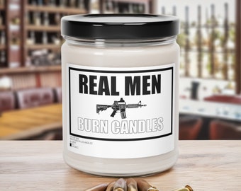 Vela de cera de soja perfumada divertida, regalo para hombres – Vertida a mano