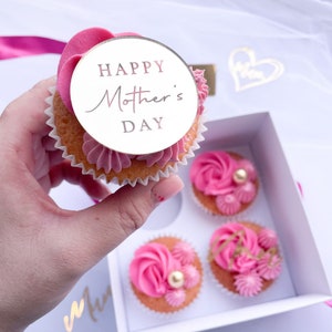 Acrylic Happy Mothers Day Cake/Cupcake Disc Topper Mothers Day acrylic topper image 1