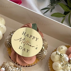 Acrylic Happy Mothers Day Cake/Cupcake Disc Topper Mothers Day acrylic topper image 3