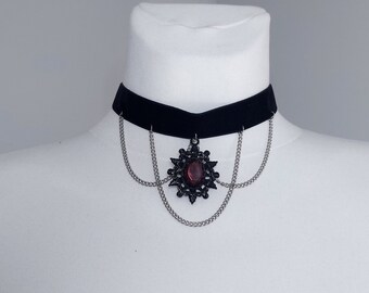 Goth choker Alternative choker Ribbon choker Gothic choker