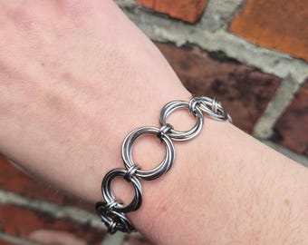 ステンレススチールチェーンメイルブレスレット：パンクオルタナティブ