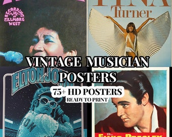 Vintage Musician Poster High-Quality Digital Downloads - Instant Art for Music Enthusiasts