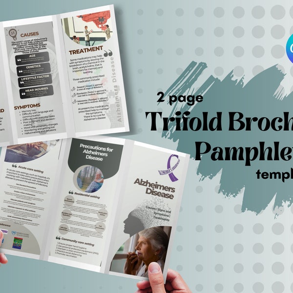 Pamphlet template Custom Brochure  Digital Design |  Brochure Trifold Pamphlet Trifold Brochure Template  Editable Canva Printable PDF