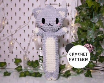 Crochet pattern long cat, cat amigurumi, long kitty