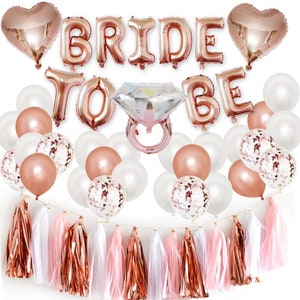 Bride to Be Balloons, Engagement Party Decorations, Hen Do Accessories, Can Fill with Air or Helium, Balloon Set