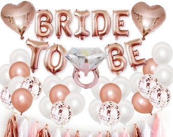 Palloncini Bride to Be, Decorazioni per feste di fidanzamento, Accessori per addii al nubilato, Possono essere riempiti con aria o elio, Set di palloncini