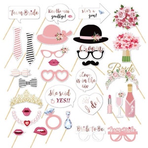 Wedding Photo Booth Props, Engagement Photography, Hen Party Decorations, Accessories Selfie Kit