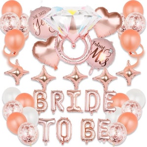 Bride to Be Balloons, Engagement Party Decorations, Hen Do Accessories, Can Fill with Air or Helium, Balloon Set