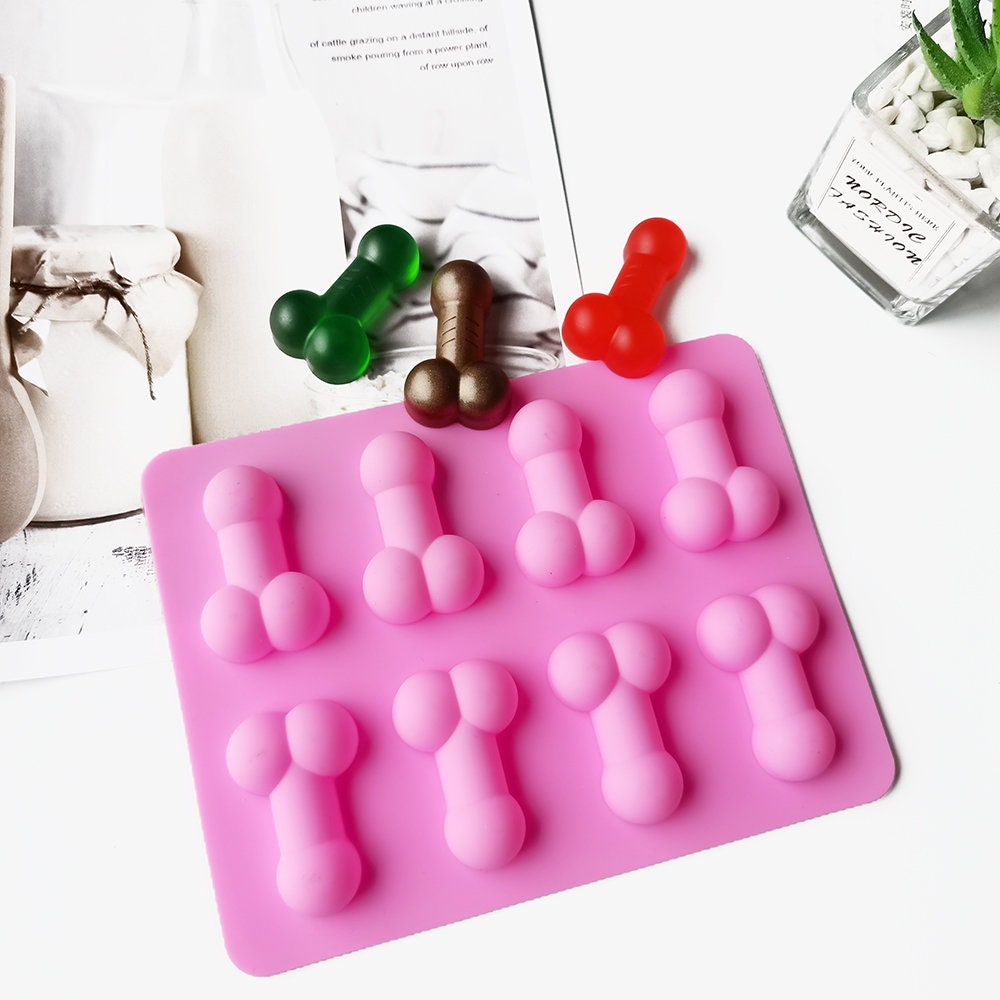 Silicone Penis Dick Ice Cube Tray prank Jelly Candy Mold Night Hen Party  Funny