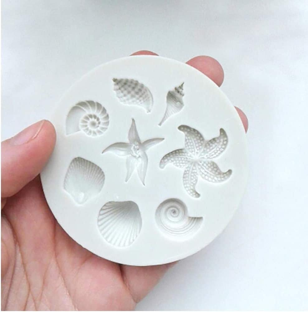  Summer Sea Beach Silicone Molds, Slipper Surf Shorts Chocolate  Molds, Seashell Conch Starfish Candy Baking Molds, Coconut Tree Fondant Mold  for Hawaiian Theme Party Cake Decoration Cupcake Topper : Home 