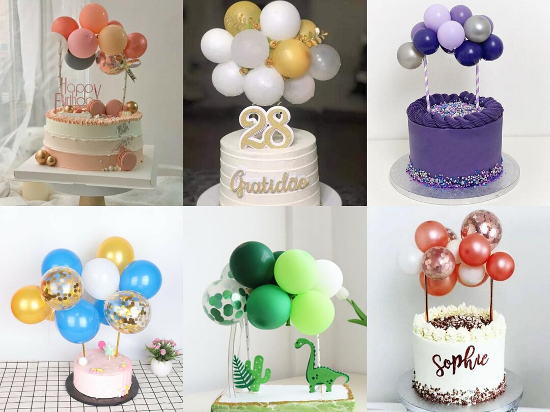 Confetti Balloon Cake Topper, Arch Garland, for Birthday, Wedding Party ...