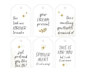 Customisable gift tags