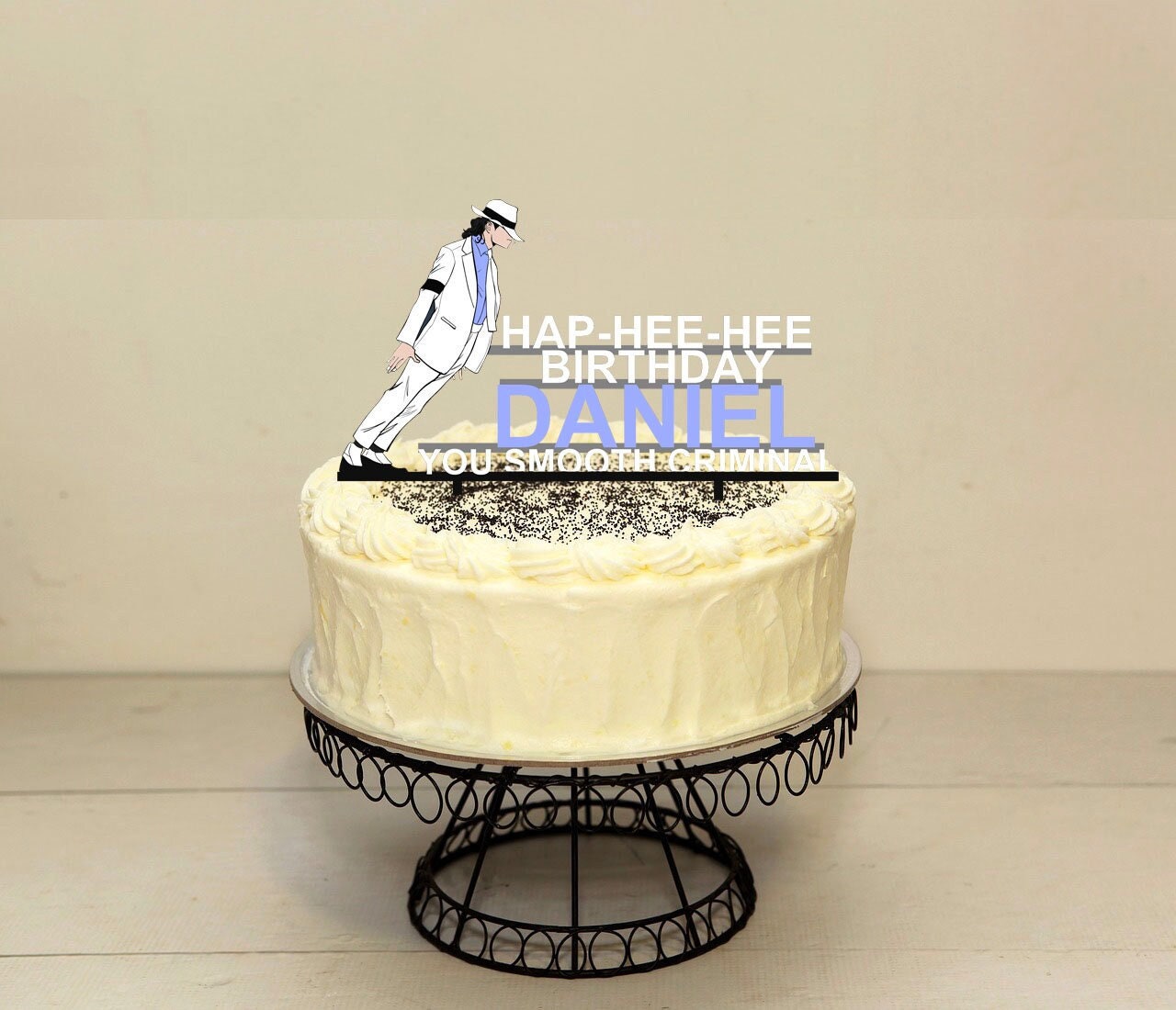 M.J Smooth Criminal CUALQUIER COLOR Personalizado PLÁSTICO Cake Topper - Imagen 5 de 5