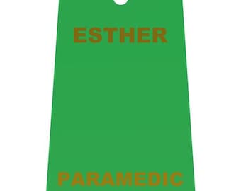 Custom 3D Ambulance Service Paramedic Keychain - Fully Personalised Rank, Text, and Colour