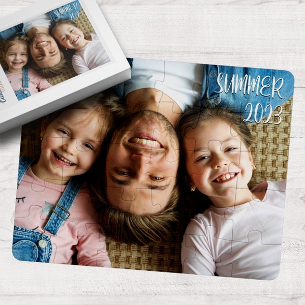 Kids Personalized Jigsaw Puzzle from Photo Customized Picture Puzzle Own Photo Puzzle Customizable Text on Photo Gift Puzzle Custom