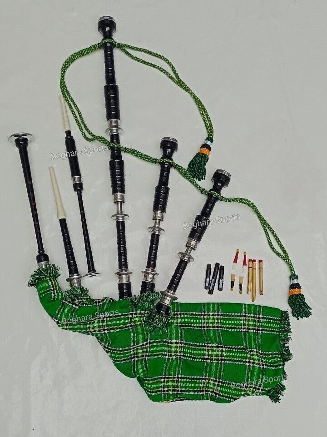 Irish Bagpipes Beginner Full Set Black Finish With Accessories Etsy