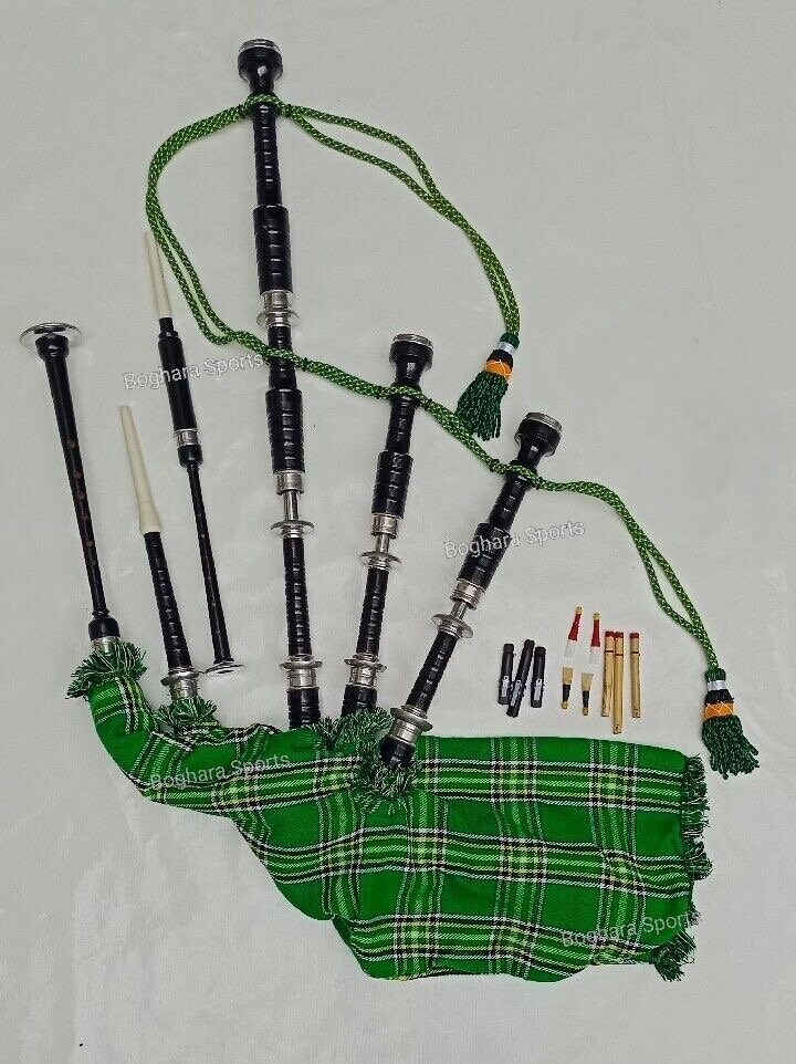 Irish Bagpipes Beginner Full Set Black Finish With Accessories Etsy