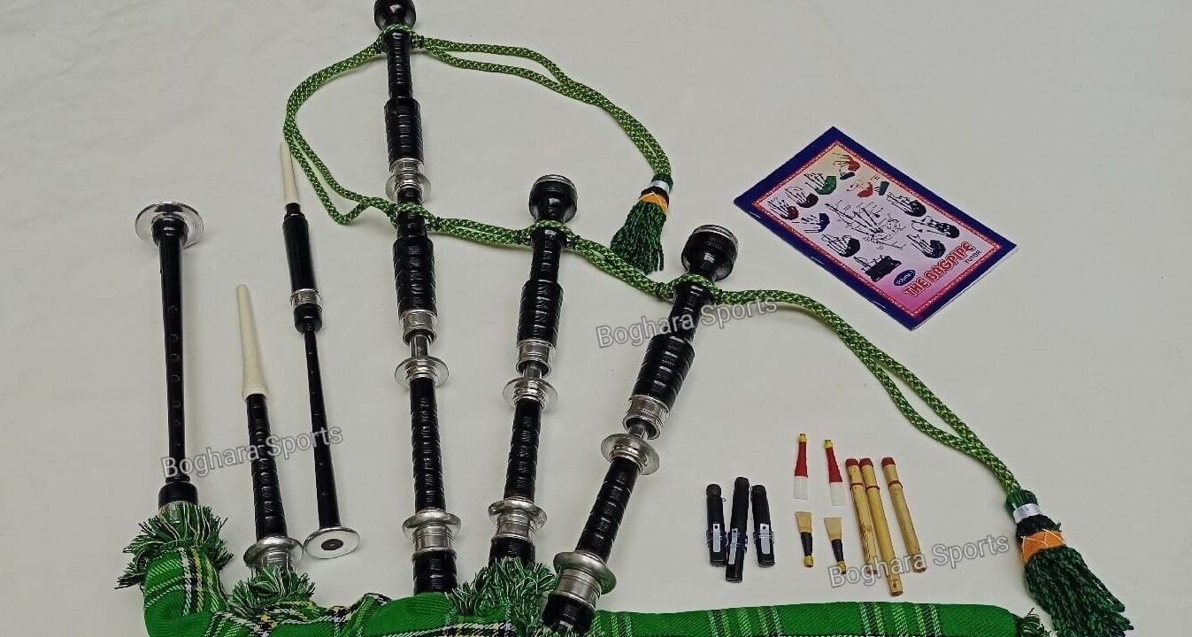 Irish Bagpipes Beginner Full Set Black Finish With Accessories Etsy