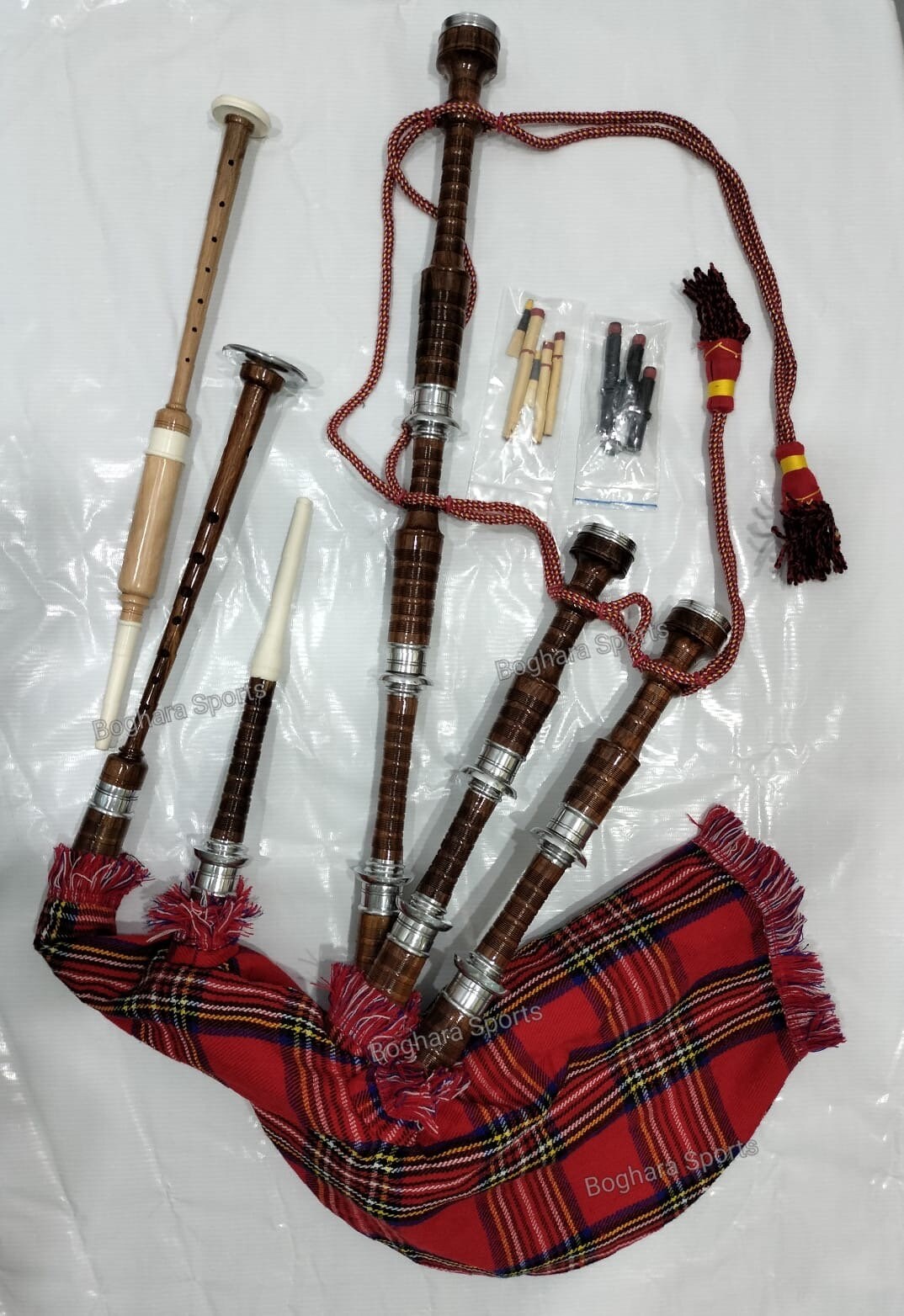 Royal Stewart Bagpipes Beginner Full Set Natural Finish With