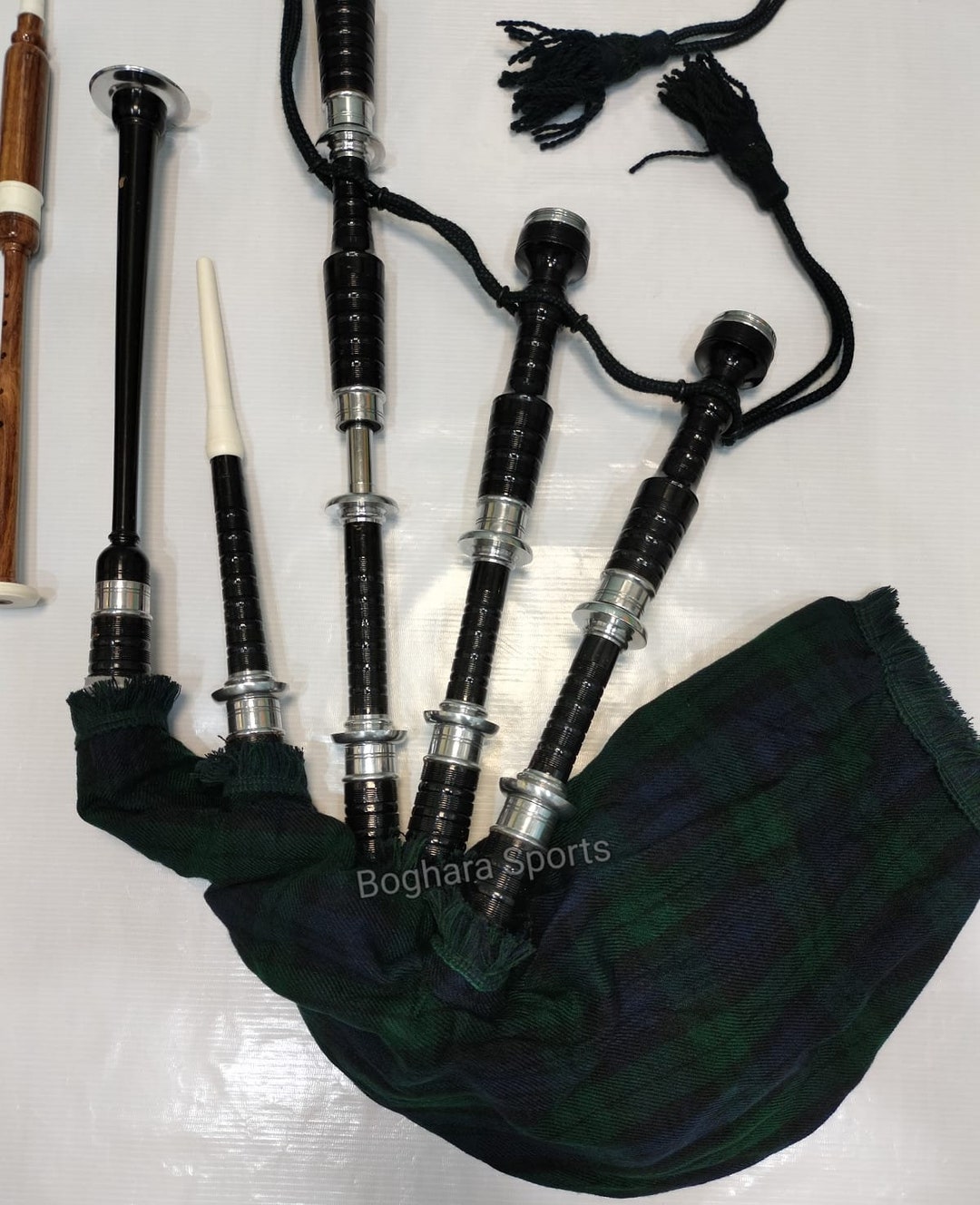 Black Watch Premium Quality Bagpipes Full Set With Book Learn Etsy