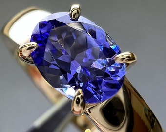 Tanzanite Ring 925 Sterling Silver vintage Tanzanite Ring Engagement ring Wedding ring Gorgeous Tanzanite Ring gift for her Ring.