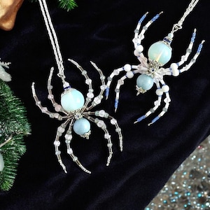 Crystal Spider Ornament Holiday Tree Hanging Decoration, Good Luck Charm Gift, Festive Home Decor