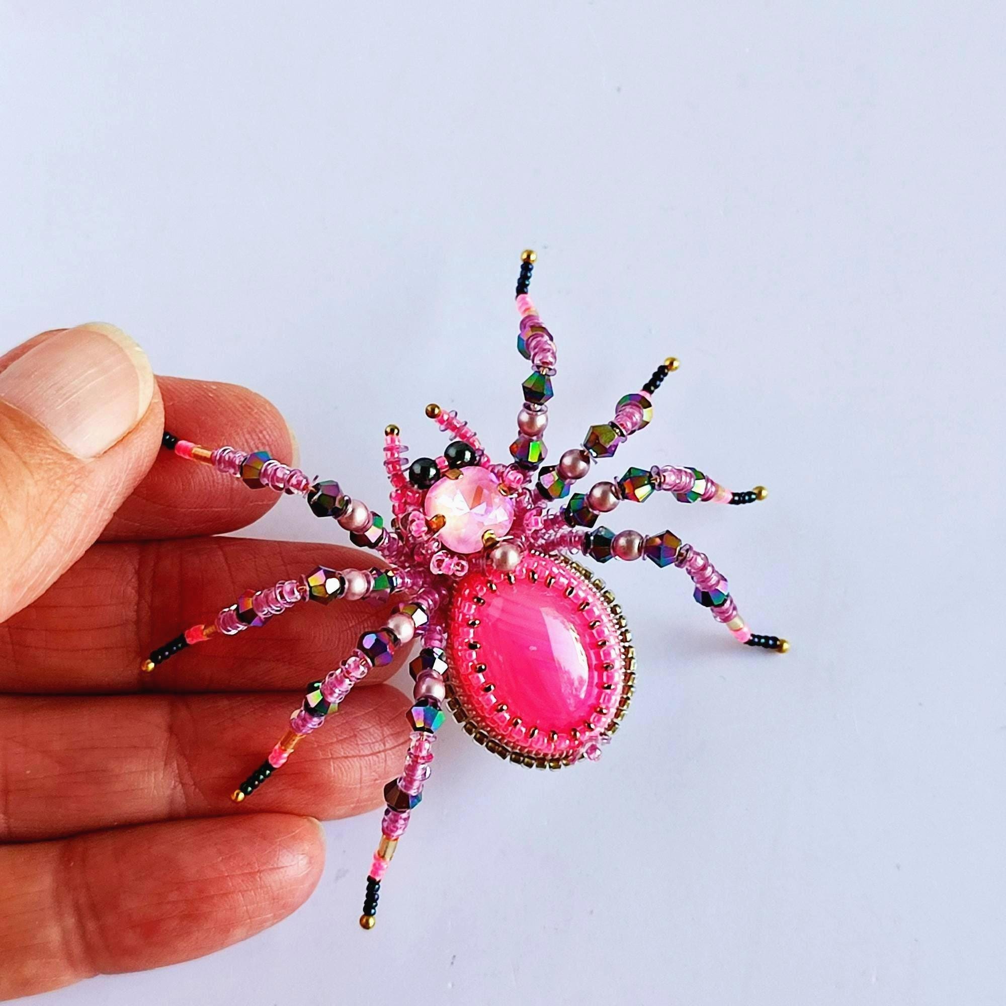 Spilla Ragno In Cristallo E Zirconi Per Halloween - Gioiello A Forma Di Ragno, Strass Brillanti, Accessorio Da Appendere A Sciarpe, Cappotti, Borse - copertina