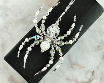 Crystal spider Christmas legend festive home decor Christmas tree hanging decoration Handmade spider decoration best holiday gifts.