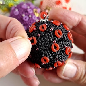 Skin Picking Fidget Ball, Crochet ADHD Sensory Backpack Charm, Hair Pulling Fidget