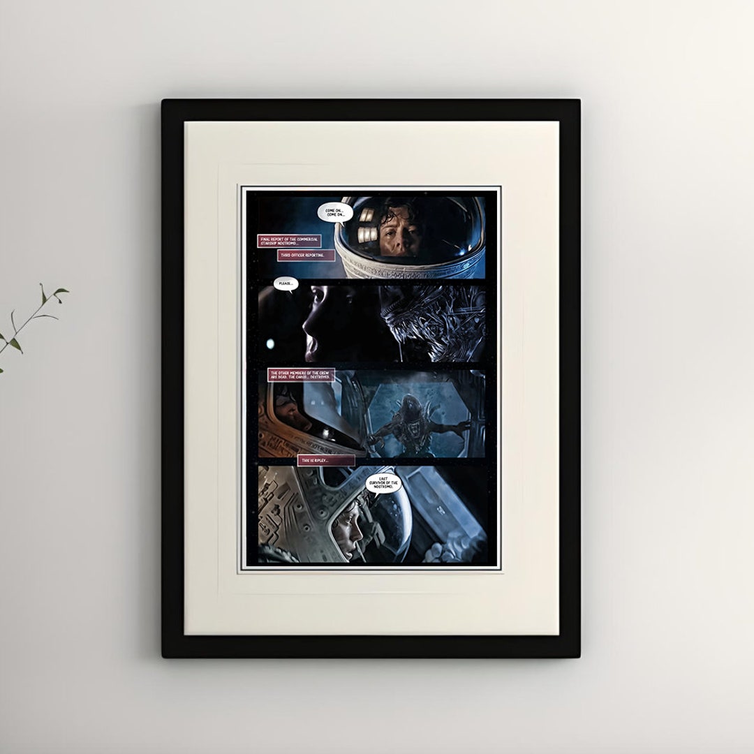 Alien Full Comic Page Wall Print Horror Movie Scene Adapted Into Comic ...