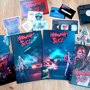 Slasher Movie Gift Bundle - The Midnight Slice! - Comics, Stickers, Cards - Freddy, Pinhead, Michael and more!