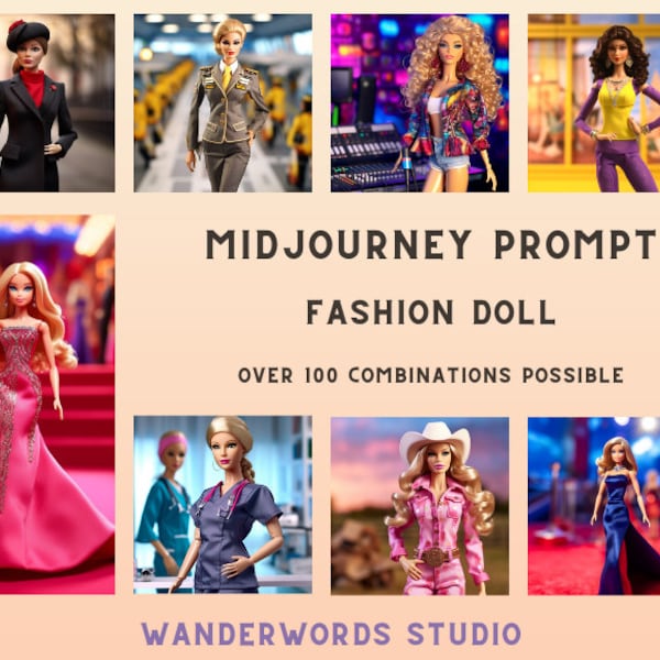 Fashion Doll Midjourney Prompts, Midjourney Prompts, Little Girl, personalized gift, how to; highly tested; Professional Midjourney