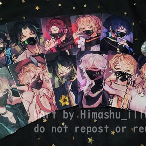 ¡HACER UN PEDIDO! Genshin Impact Laser Holographic Fanart Postal Tarjeta fotográfica Moderna enmascarada AU Masterlist