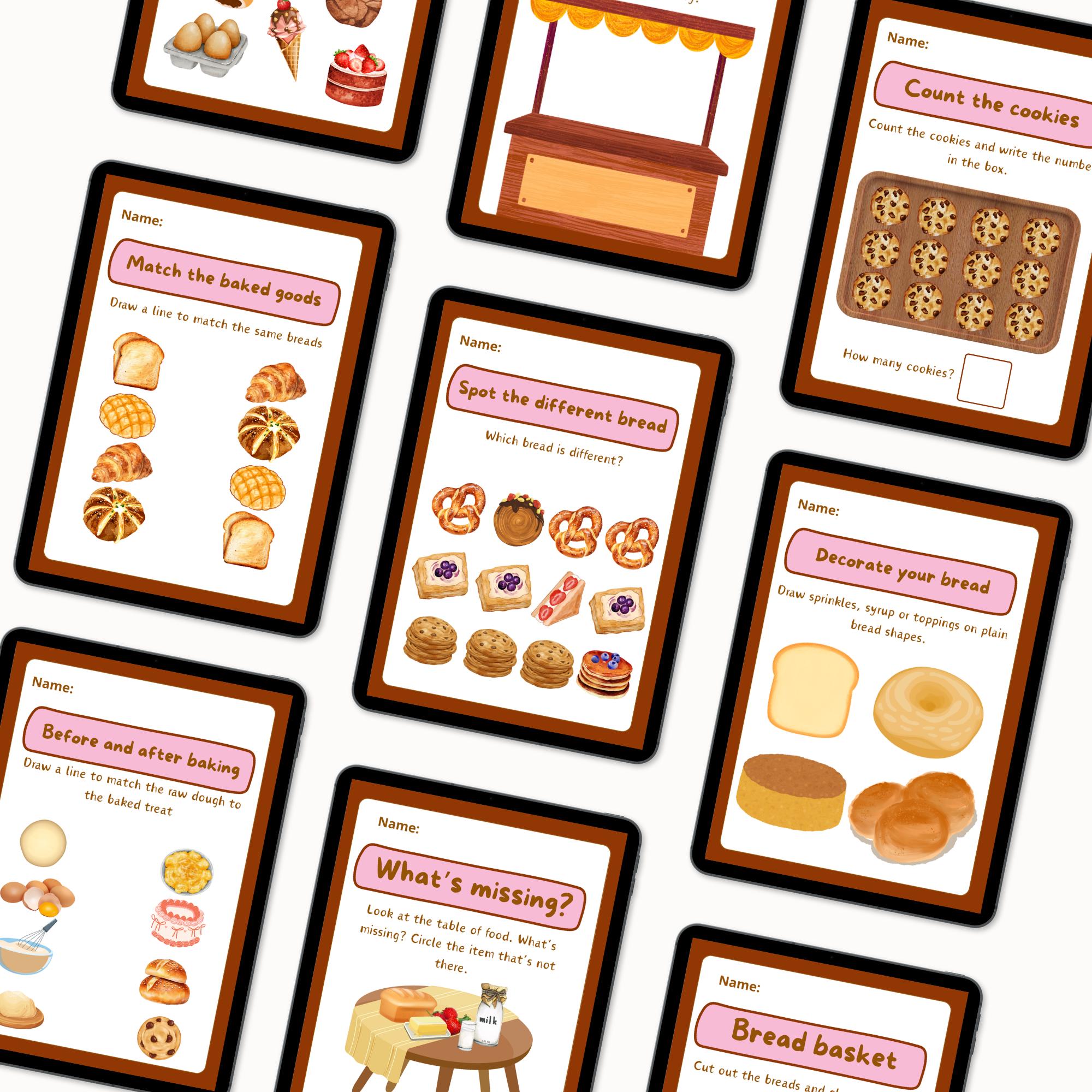 Little Bakers Bread Workbook-printable Preschool Worksheets for ...