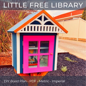 Digital Plan DIY 2 Storey Little Free Library/Street Library, PDF Printable Guide Plan, Woodworking Project
