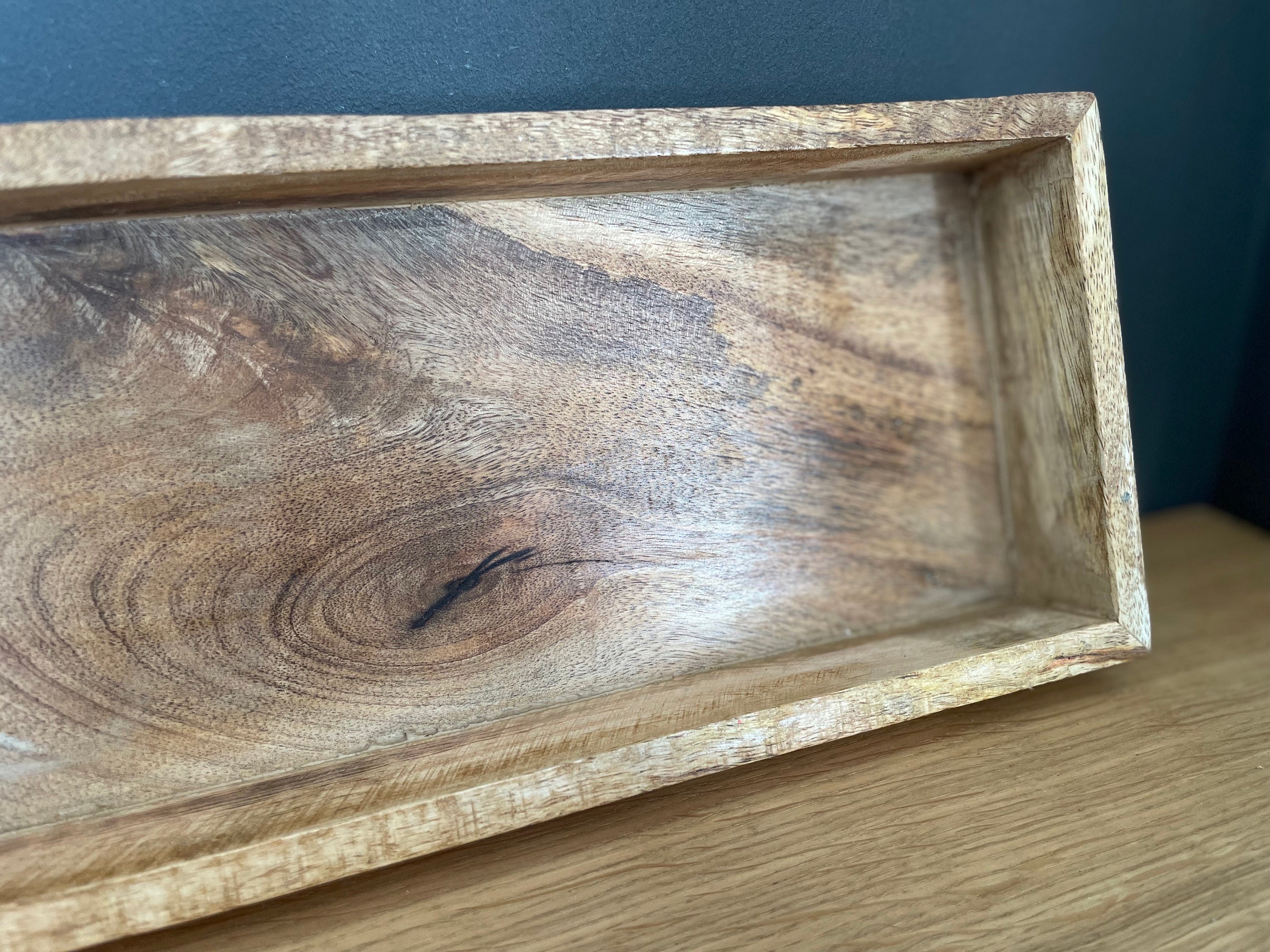 Assiettes Décoratives En Bois De Manguier-Plateau Rond En Bois Pour La