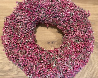 32 cm 25 cm peppercorn wreath pink pepper berries floristry