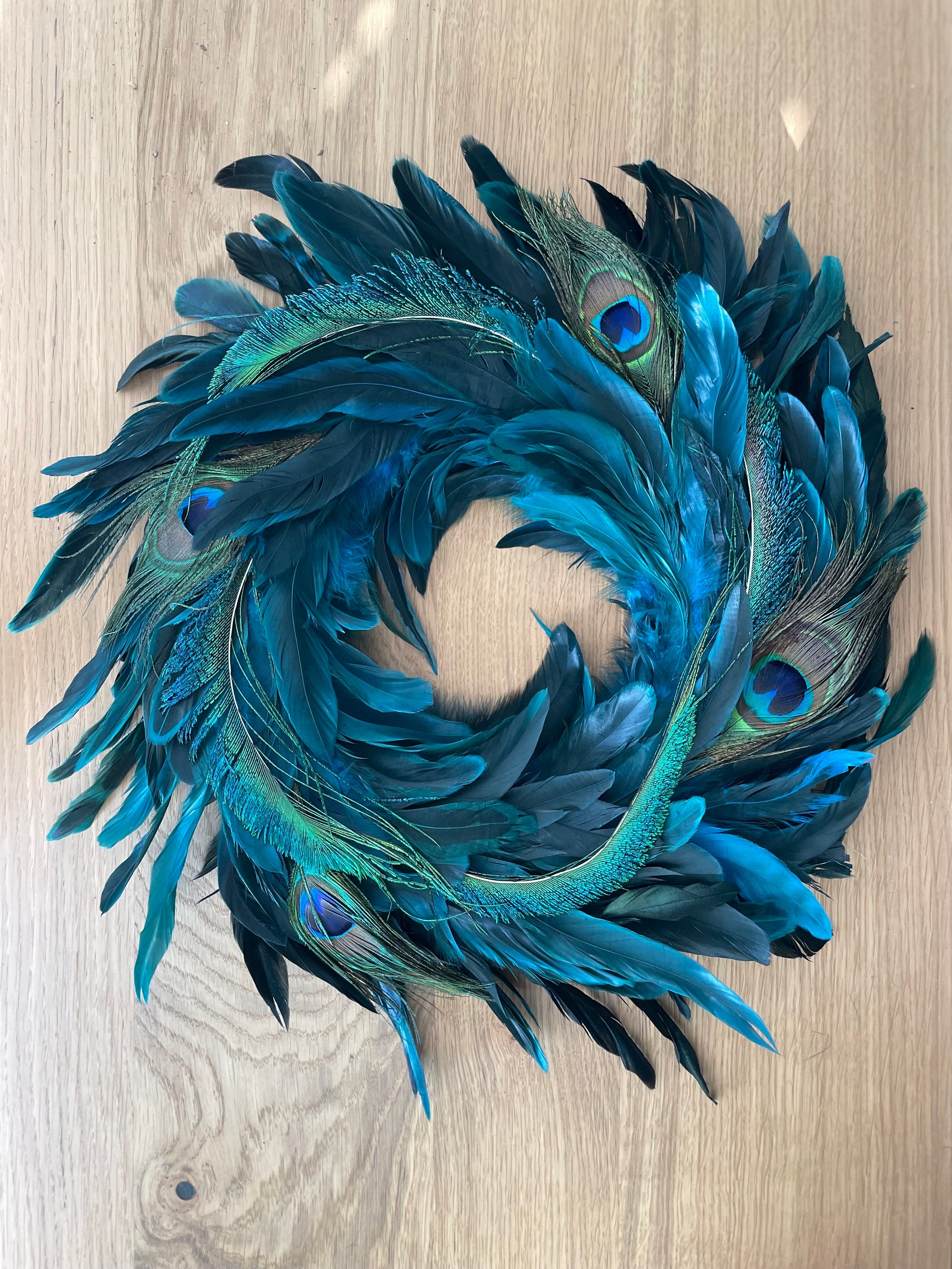 Peacock Feather Wreath