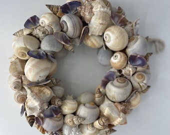 Ghirlanda di conchiglie miste 22 cm decorazione naturale nautica boho fai da te artigianato marino