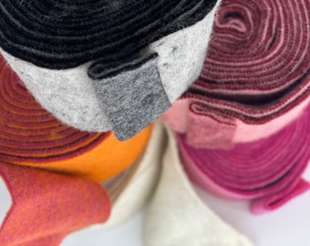 Pot band felt 15 cm two-tone decoration floristry crafting