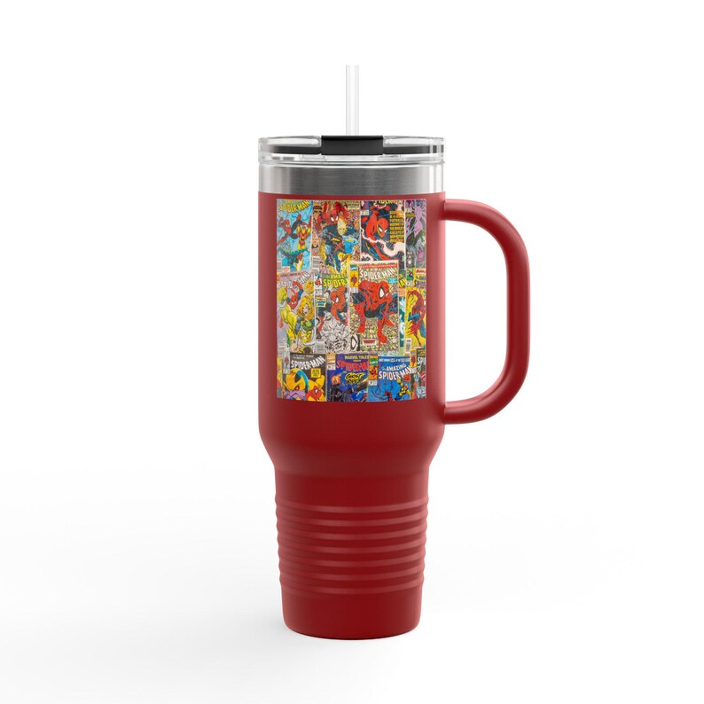 Spider-Man Insulated Travel Mug with Straw 40oz Stainless Steel Adventure Tumbler image 3