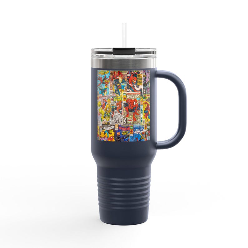 Spider-Man Insulated Travel Mug with Straw 40oz Stainless Steel Adventure Tumbler image 9