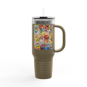 Spider-Man Insulated Travel Mug with Straw 40oz Stainless Steel Adventure Tumbler image 5