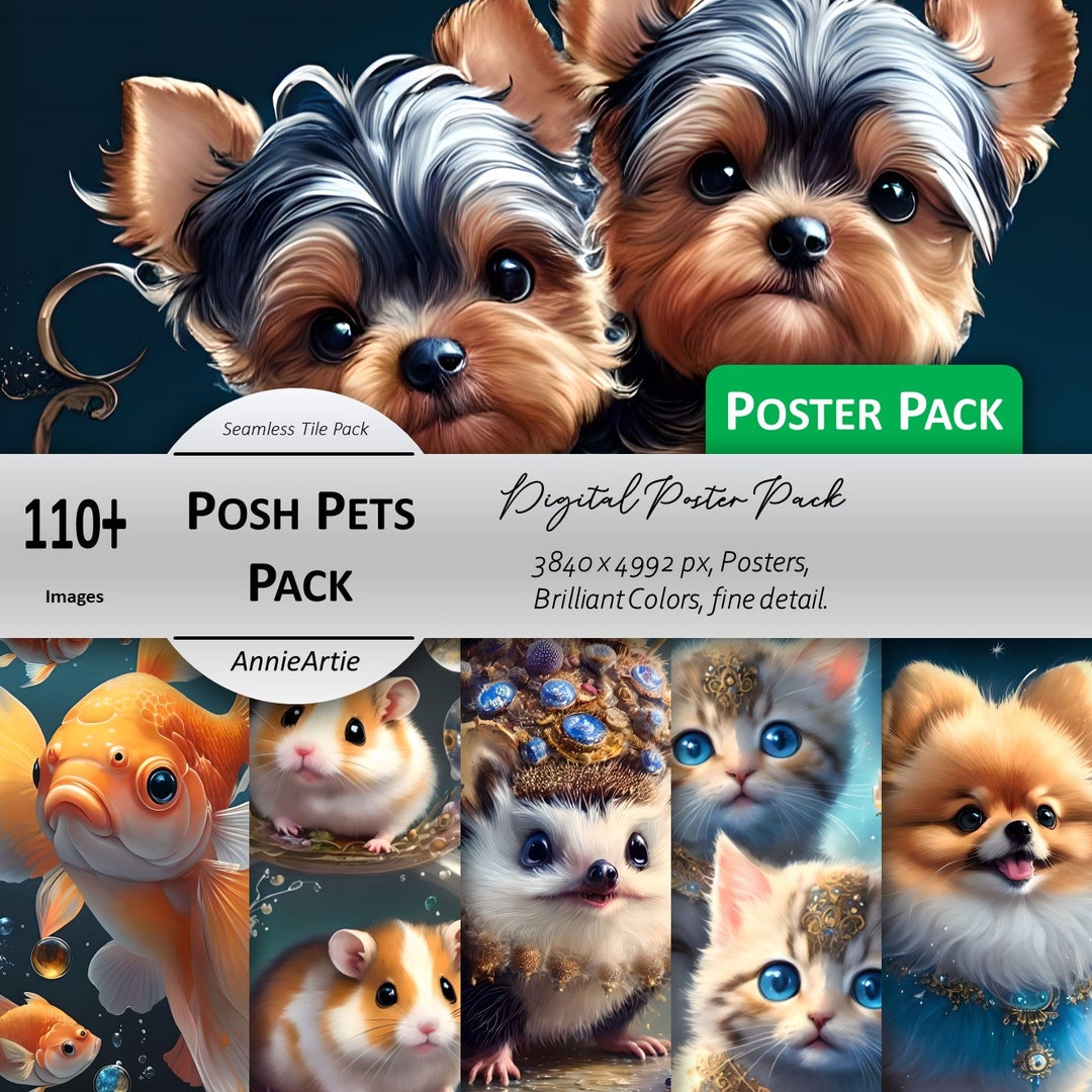 Mintpaws Cute Pet Digital Art Pack Ultra HD Detailed Paintings - Etsy