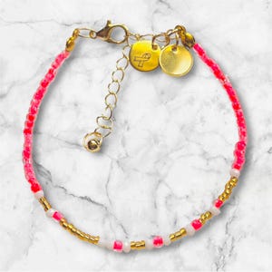 Pink Morse Code Bracelet: Breast Cancer Awareness Warrior Gift