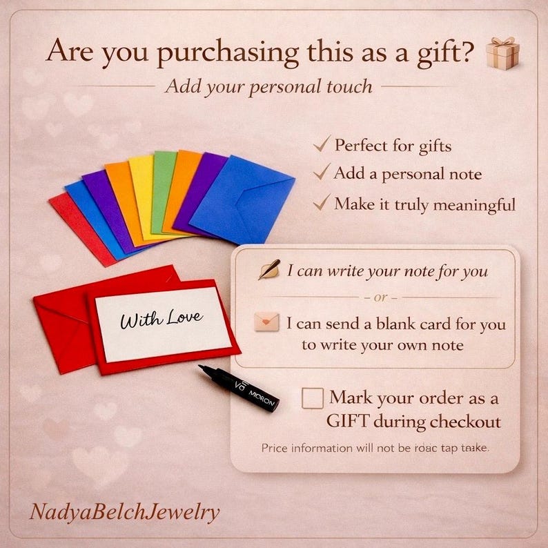 May include: Promotional image for gifts, showing colourful envelopes, a red envelope with a "With Love" card, and a black marker. Text includes "Are you purchasing this as a gift?" and options for a personal note.