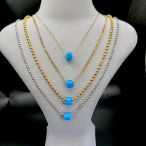 Turkish Evil Eye Necklace, 14k Gold Plated Stainless Steel Amulet Jewelry Gift