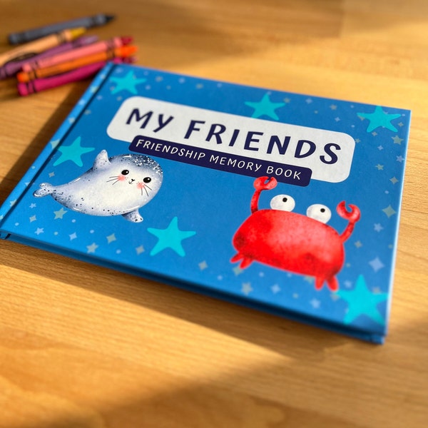 Friendship Memory Book | My Friends - Under the Sea | Keepsake for Children |  For intermediate readers (approx. 6 - 7 years old)